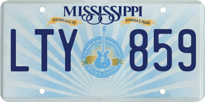 MS license plate LTY859