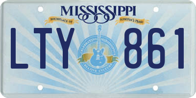 MS license plate LTY861