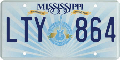 MS license plate LTY864