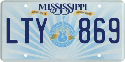 MS license plate LTY869