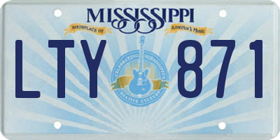 MS license plate LTY871