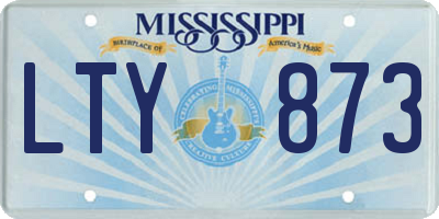 MS license plate LTY873
