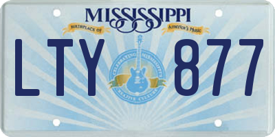 MS license plate LTY877