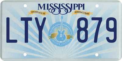 MS license plate LTY879