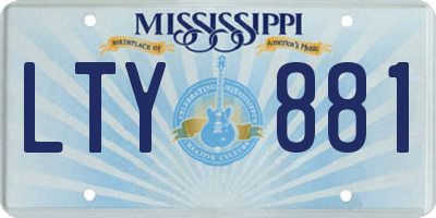 MS license plate LTY881