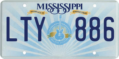 MS license plate LTY886