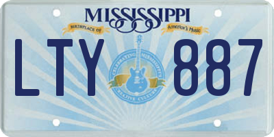 MS license plate LTY887