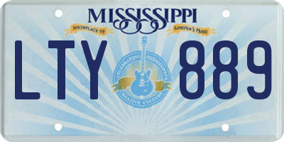 MS license plate LTY889