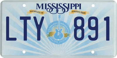 MS license plate LTY891