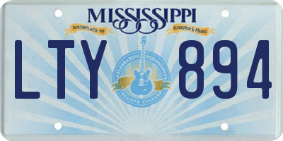 MS license plate LTY894
