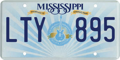 MS license plate LTY895