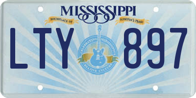 MS license plate LTY897