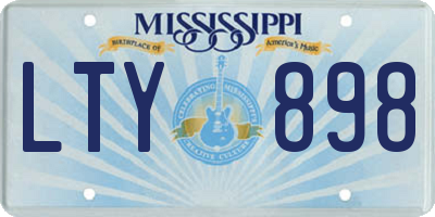 MS license plate LTY898