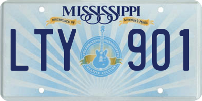 MS license plate LTY901