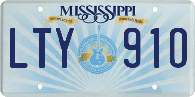 MS license plate LTY910