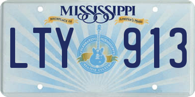 MS license plate LTY913