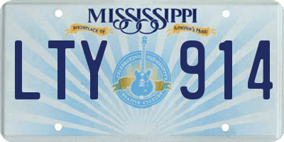 MS license plate LTY914