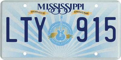MS license plate LTY915