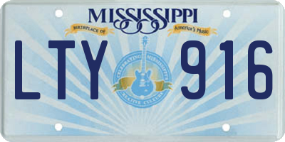 MS license plate LTY916