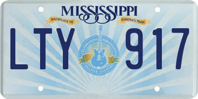 MS license plate LTY917