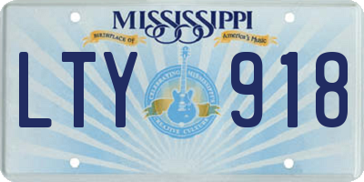 MS license plate LTY918