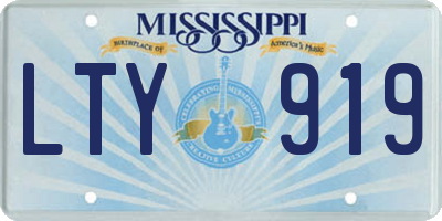 MS license plate LTY919