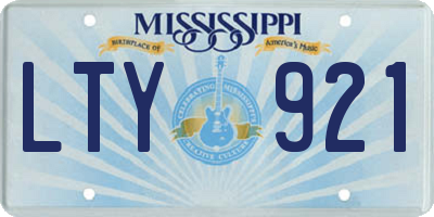 MS license plate LTY921