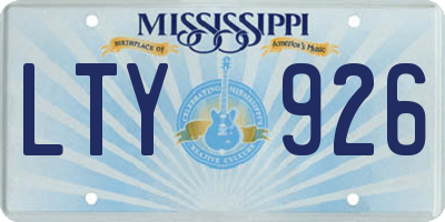 MS license plate LTY926