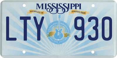 MS license plate LTY930