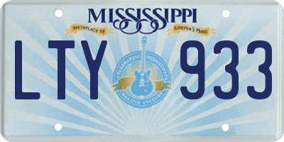 MS license plate LTY933