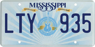 MS license plate LTY935