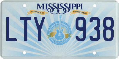 MS license plate LTY938