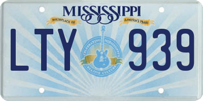 MS license plate LTY939