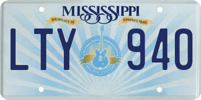 MS license plate LTY940