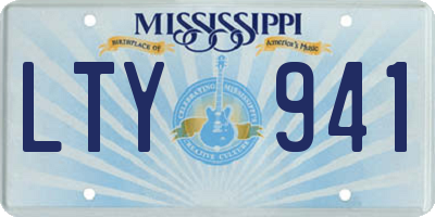 MS license plate LTY941