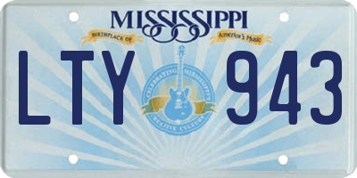 MS license plate LTY943
