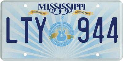 MS license plate LTY944