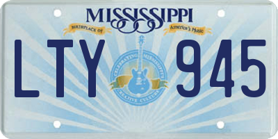 MS license plate LTY945
