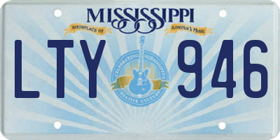 MS license plate LTY946