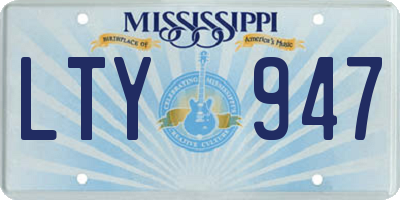 MS license plate LTY947