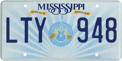 MS license plate LTY948