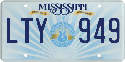 MS license plate LTY949