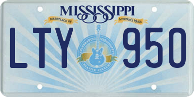 MS license plate LTY950