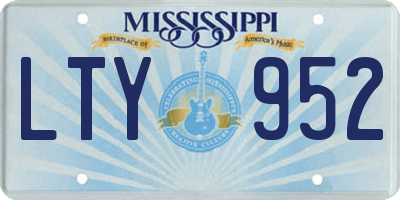 MS license plate LTY952