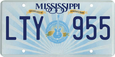 MS license plate LTY955