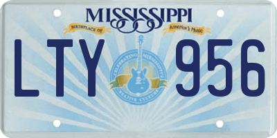 MS license plate LTY956