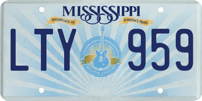 MS license plate LTY959