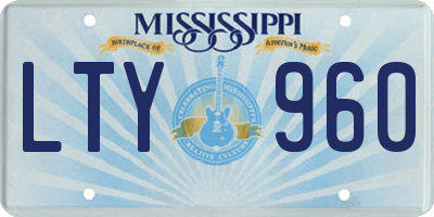 MS license plate LTY960