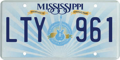 MS license plate LTY961
