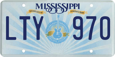 MS license plate LTY970